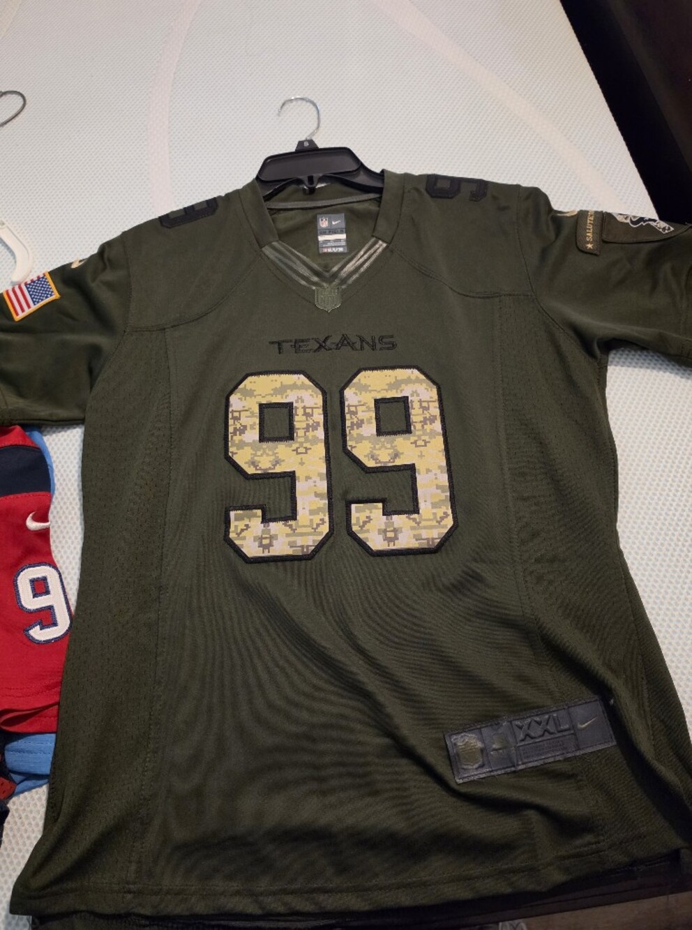 JJ Watt #99 NFL Salute To Service Green On-Field Nike Football Jersey